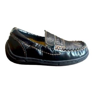 Primigi Boys Shiny Patton Leather Black Kids Moccasins Loafer Shoes